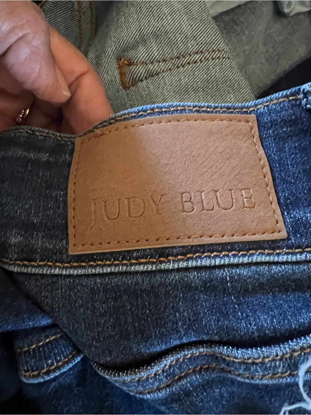 Judy Blue High Rise Raw Hem Bootcut Jeans Dark Wash Size 15/32 Western Cowgirl - Picture 9 of 9